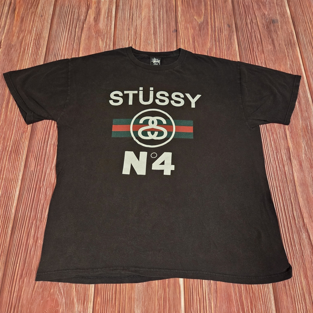 Stussy Black Logo Tee 90s Skateboard Streetwear